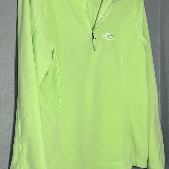 Lady Drake Fleece Pullover Women’s Large 1/4 Zip Polyester Lime Green - Picture 6 of 8